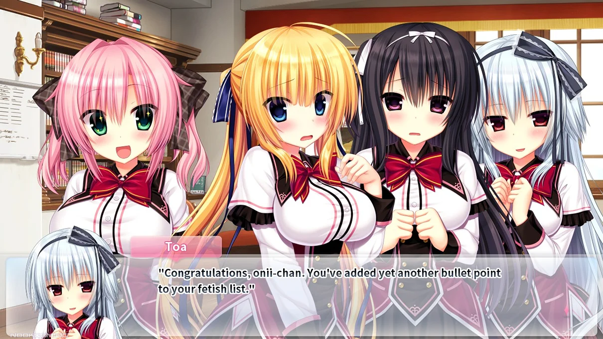 Screenshot of all the heroines of Wagamama High Spec