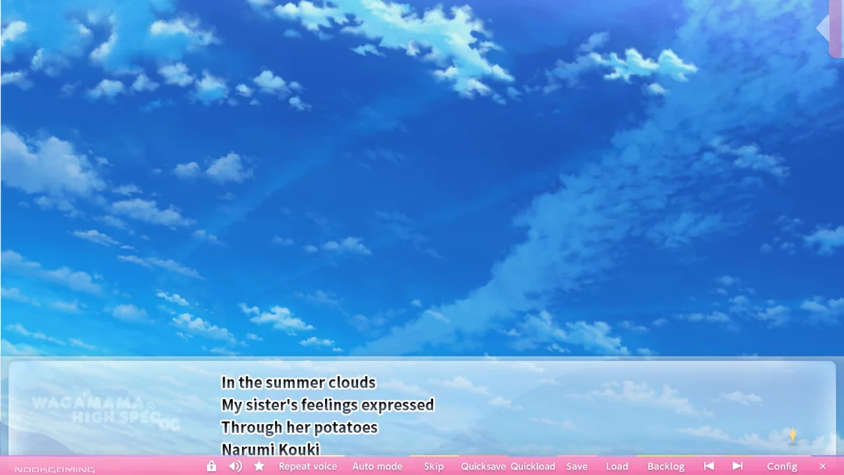 Kouki writing a haiku about potatoes