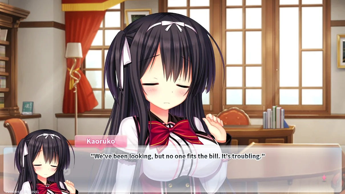 A troubled Kaoruko, the reviewer's favorite heroine in Wagamama High Spec