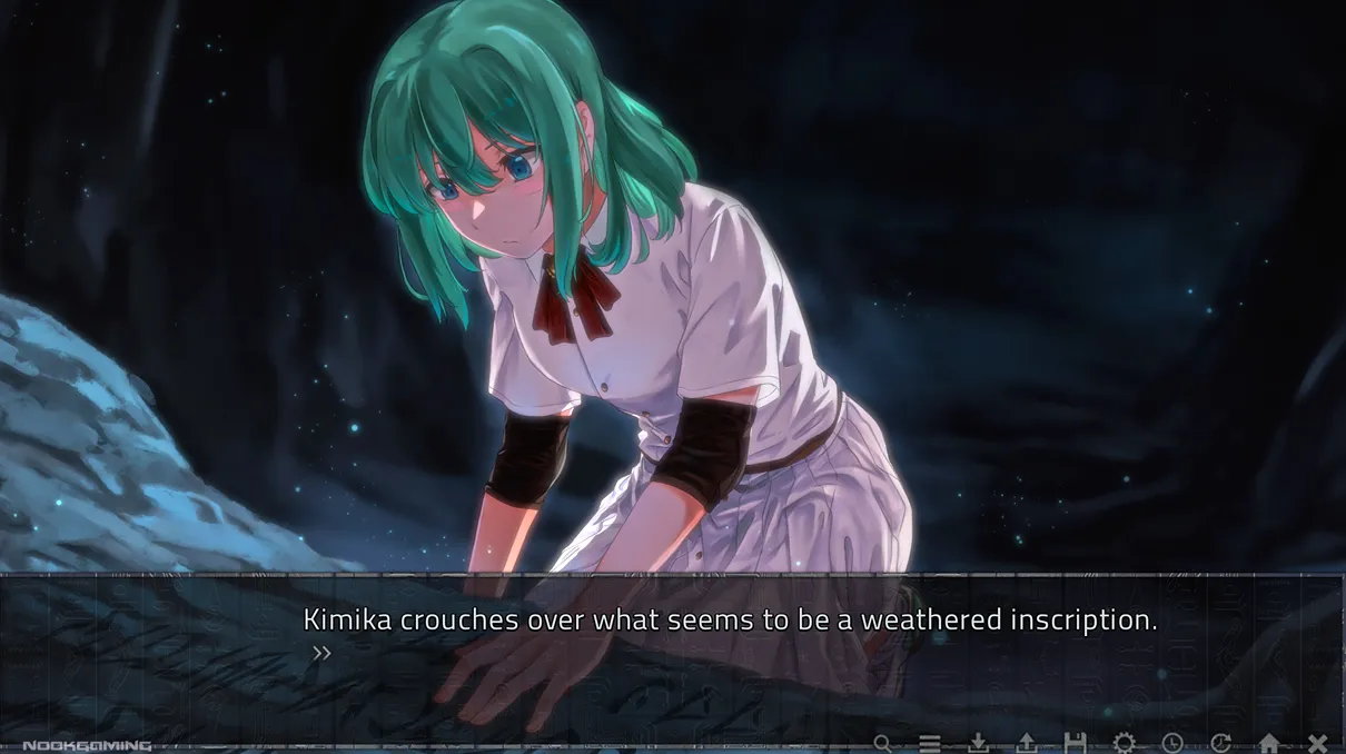 CG of Kimika checking something out