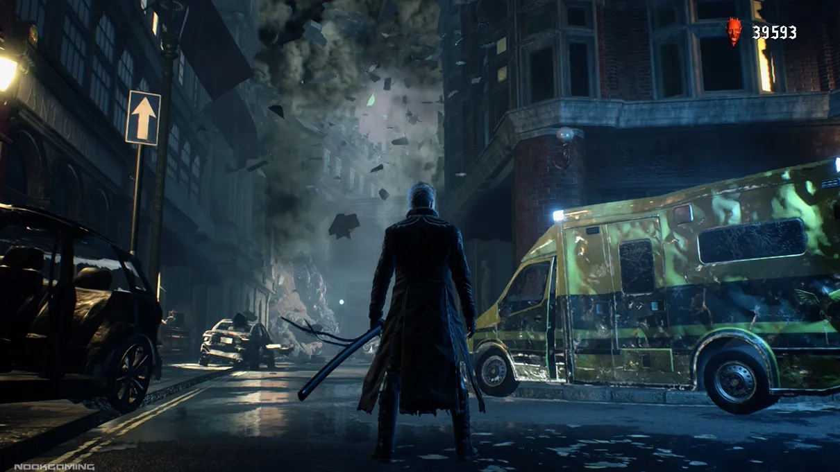 Back view in Devil May Cry 5: Devil Hunter Edition