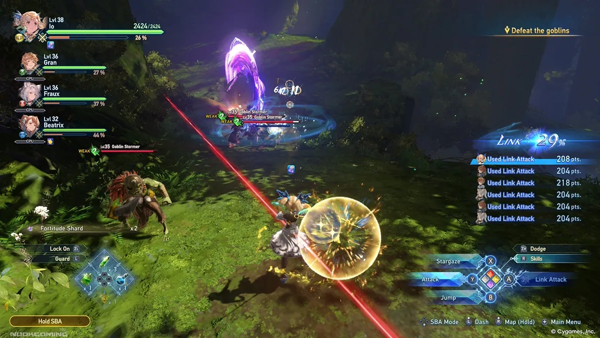 A battle in Granblue Fantasy: Relink - Endless Ragnarok with Io at the lead