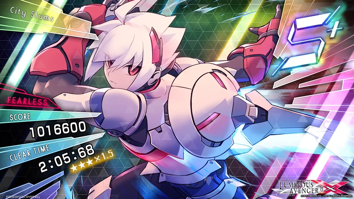 S+ rank score in Gunvolt Chronicles: Luminous Avenger iX 1+2 Dual Collection