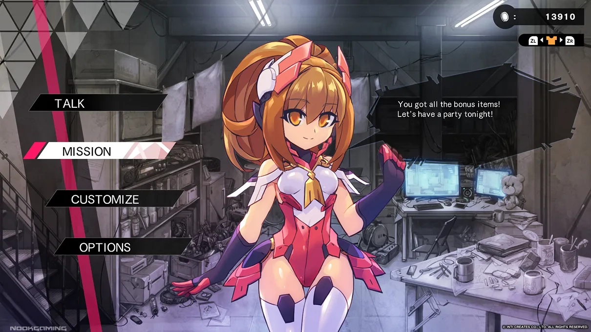 Menu inGunvolt Chronicles: Luminous Avenger iX 1+2 Dual Collection